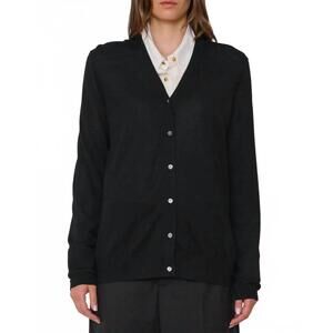 NEW WE-AR4 daisy long sleeve cardigan in black